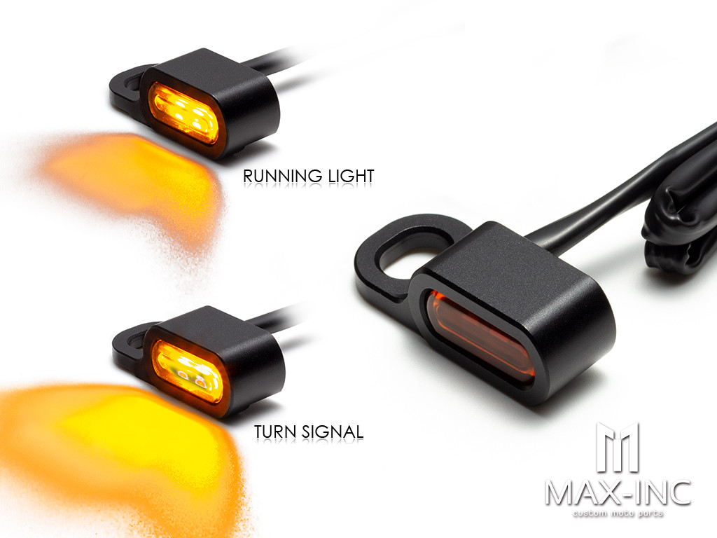 Black Yellow Motorcycle Mini LED E Mark Turn Signal Light Running Indicator Lamp For Harley Sportster XL 2004-2021 1200 883 72 48 Roadster