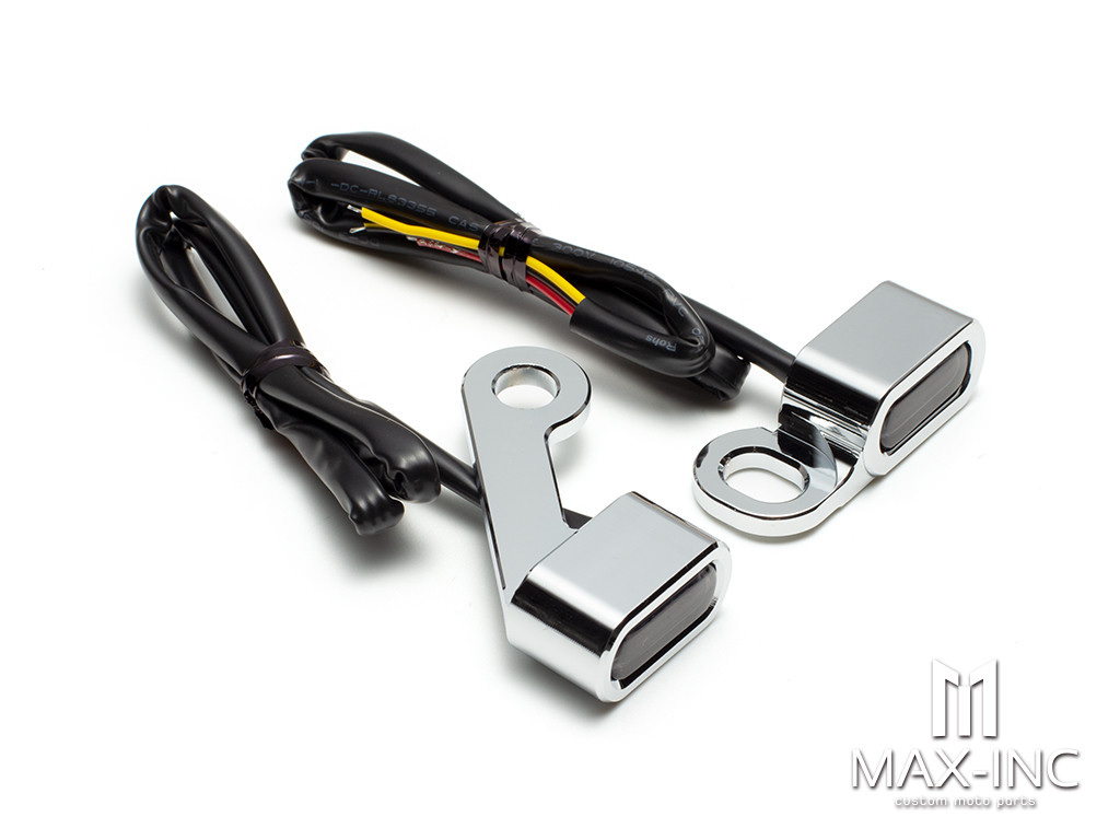 CHROME SMOKED Motorcycle Mini LED E Mark Turn Signal Light Running Indicator Lamp For Harley Sportster XL 2004-2021 1200 883 72 48 Roadster