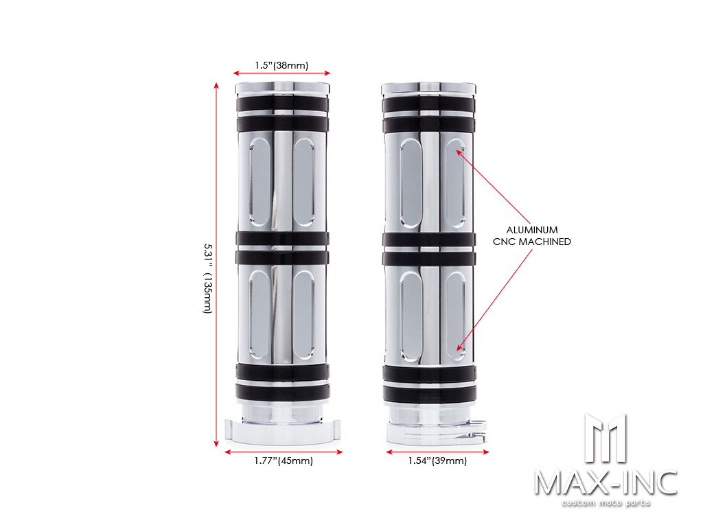 XL883 1200 X48 72 Motorcycle CHROME Racing Bamboo carved Hand grip