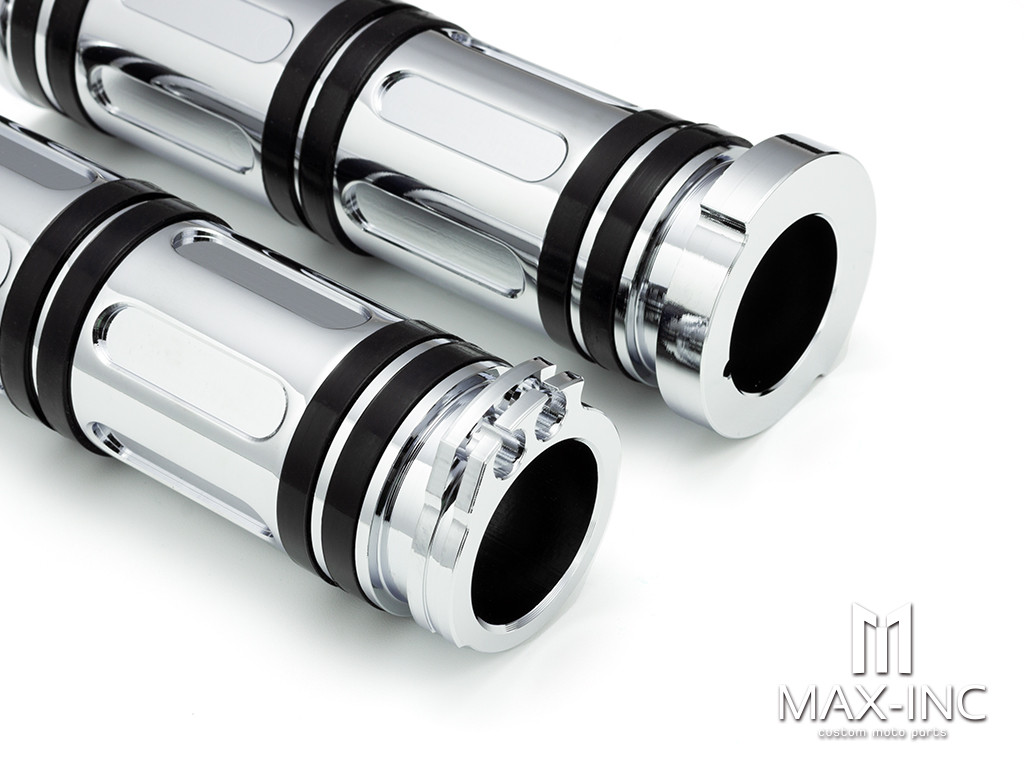 XL883 1200 X48 72 Motorcycle CHROME Racing Bamboo carved Hand grip