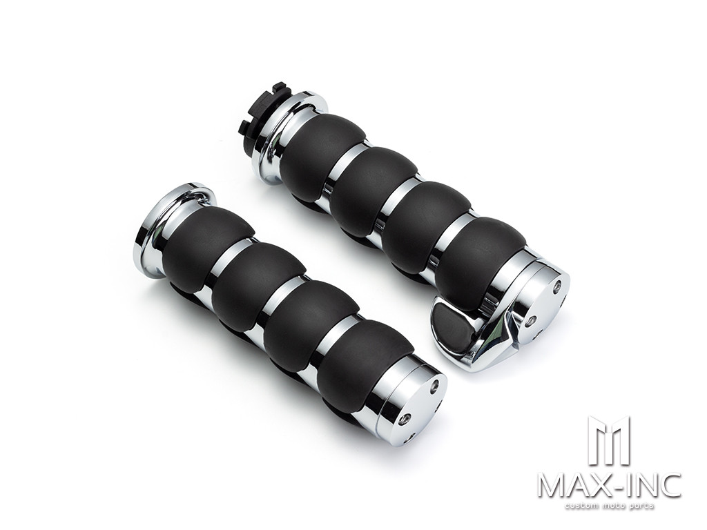 XL883 1200 X48 72 Motorcycle CHROME CUT Racing Knurling Hand grip