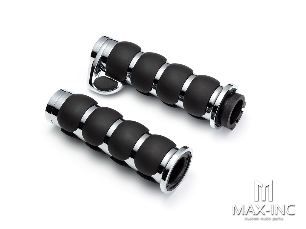 XL883 1200 X48 72 Motorcycle CHROME CUT Racing Knurling Hand grip
