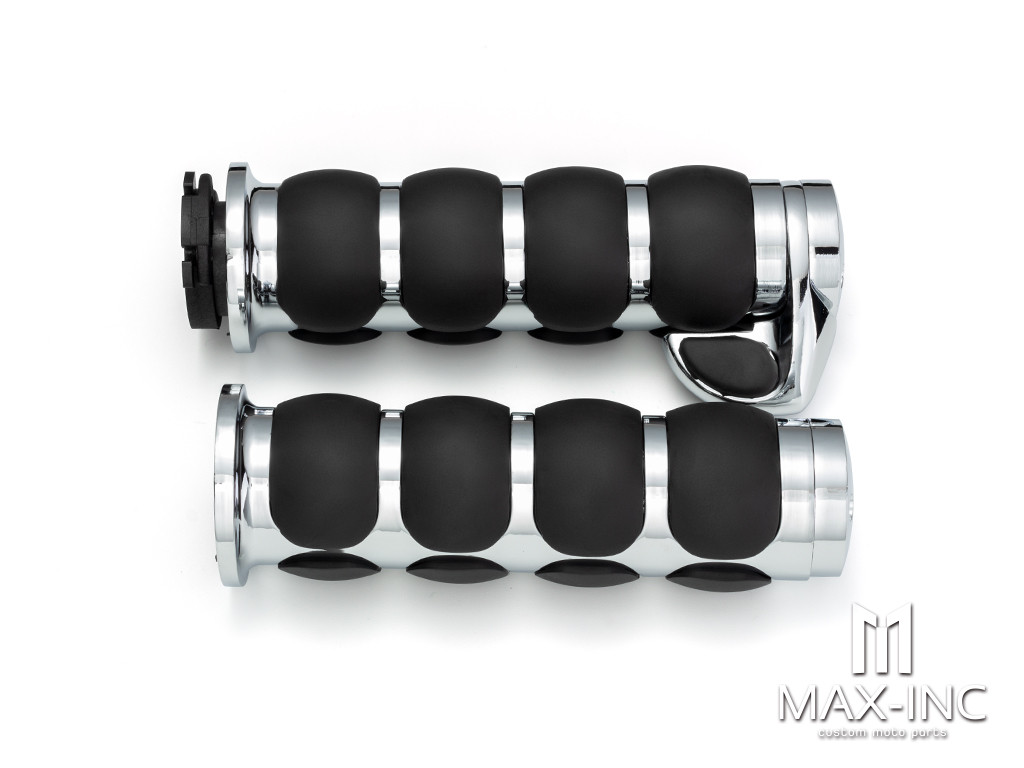 XL883 1200 X48 72 Motorcycle CHROME CUT Racing Knurling Hand grip