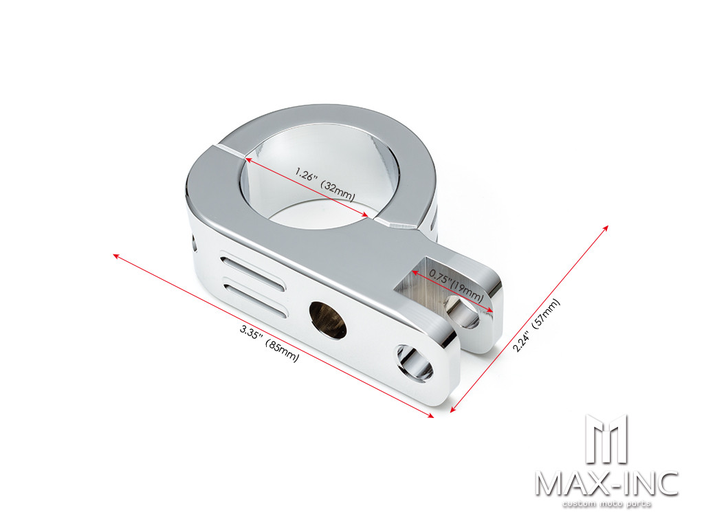 Chrome Refit the mounting and fixing bracket of the guard bar Pedal 32MM