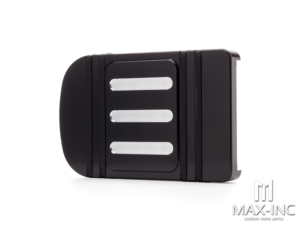 Black Brake Pedal Pad Cover CNC Large Foot Pegs Pads For Harley Touring Road King Electra Street Glide Softail Fat Boy Dyna FLD Trike