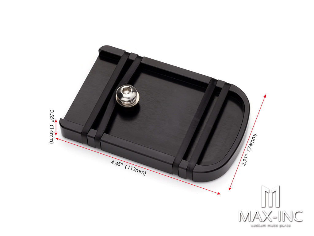 Black Brake Pedal Pad Cover CNC Large Foot Pegs Pads For Harley Touring Road King Electra Street Glide Softail Fat Boy Dyna FLD Trike