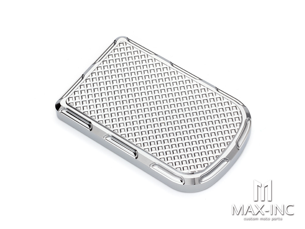 Chrome Brake Pedal Pad Cover CNC Large Foot Pegs Pads For Harley Touring Road King Electra Street Glide Softail Fat Boy Dyna FLD Trike