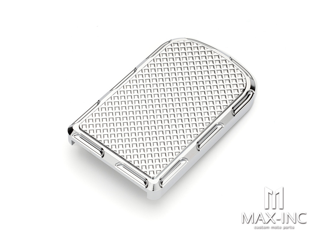 Chrome Brake Pedal Pad Cover CNC Large Foot Pegs Pads For Harley Touring Road King Electra Street Glide Softail Fat Boy Dyna FLD Trike