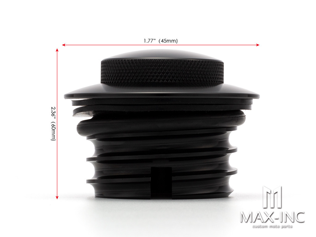 Black Motorcycle Gas Cap Pop Up Flush Screw-In Fuel Tank Cover For Sportster Touring Street Glide Dyna Softial Fatboy Road King FLST