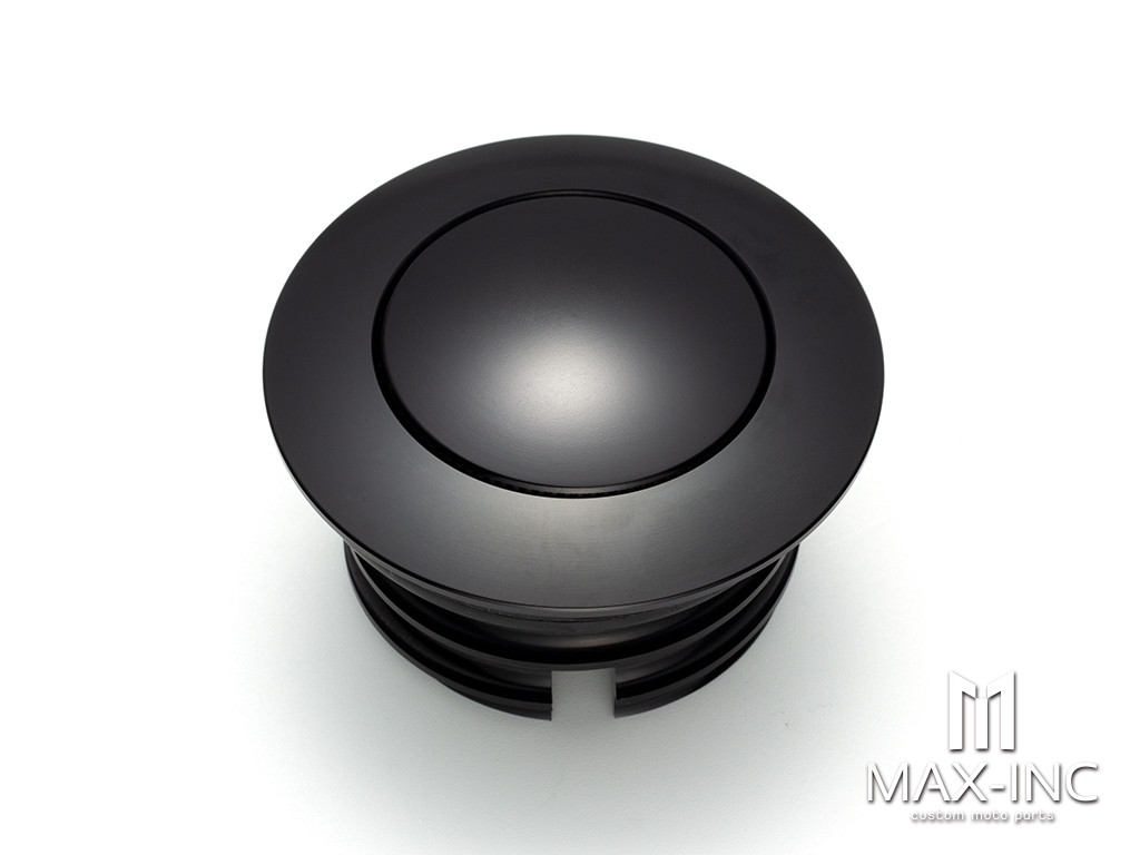 Black Motorcycle Gas Cap Pop Up Flush Screw-In Fuel Tank Cover For Sportster Touring Street Glide Dyna Softial Fatboy Road King FLST