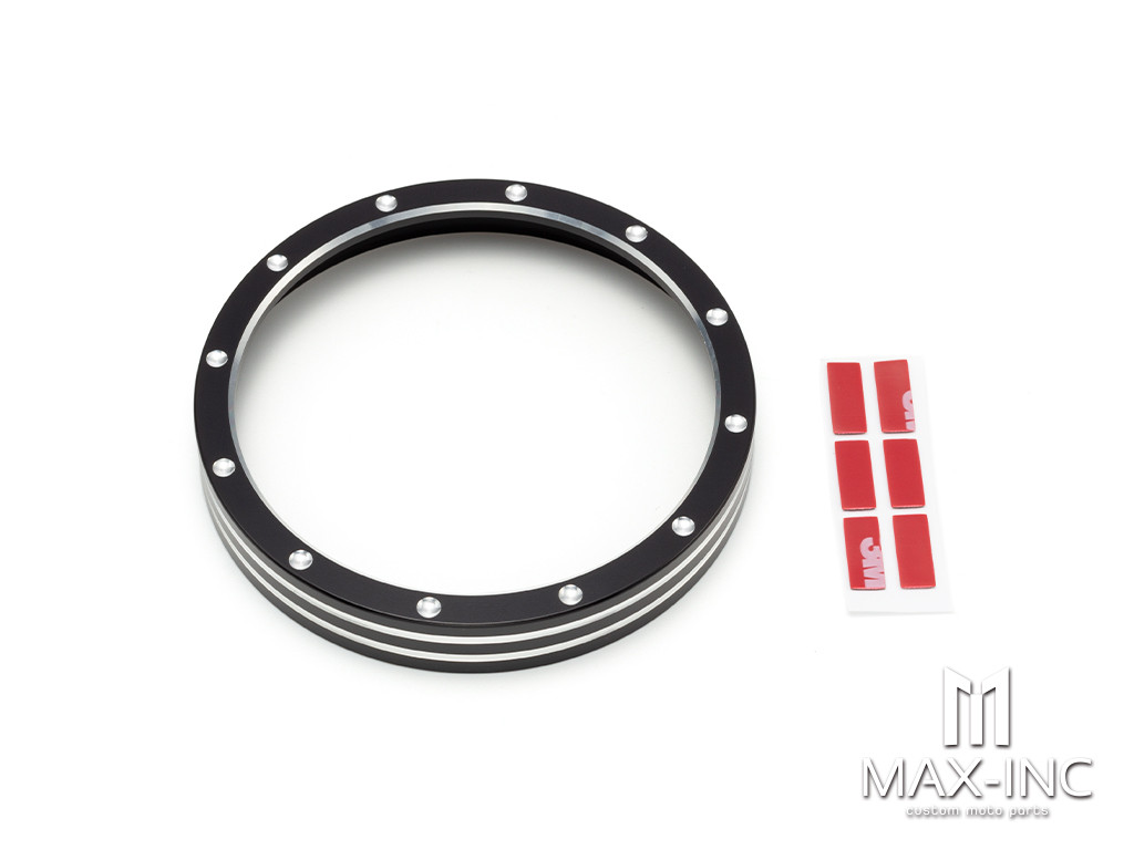 BLACK CUT Motorcycle Accessories Billet Speedometer Trim Bezel Cover For Harley Dyna Street Bob Low Rider Sportster XL 883 1200