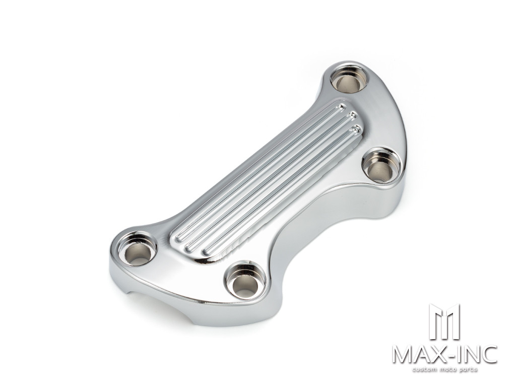 Chrome Motorcycle CNC Handlebar Top Clamp Bar Riser Mount Cover for Harley Touring Street Glide Softail Breakout Dyna Fat Boy Sportster