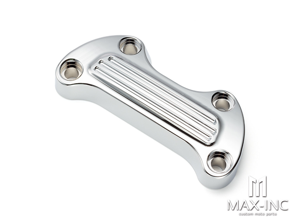 Chrome Motorcycle CNC Handlebar Top Clamp Bar Riser Mount Cover for Harley Touring Street Glide Softail Breakout Dyna Fat Boy Sportster