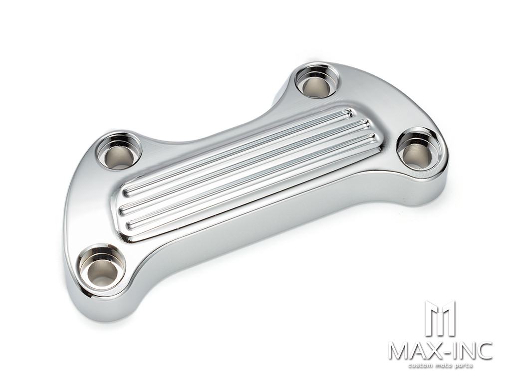Chrome Motorcycle CNC Handlebar Top Clamp Bar Riser Mount Cover for Harley Touring Street Glide Softail Breakout Dyna Fat Boy Sportster