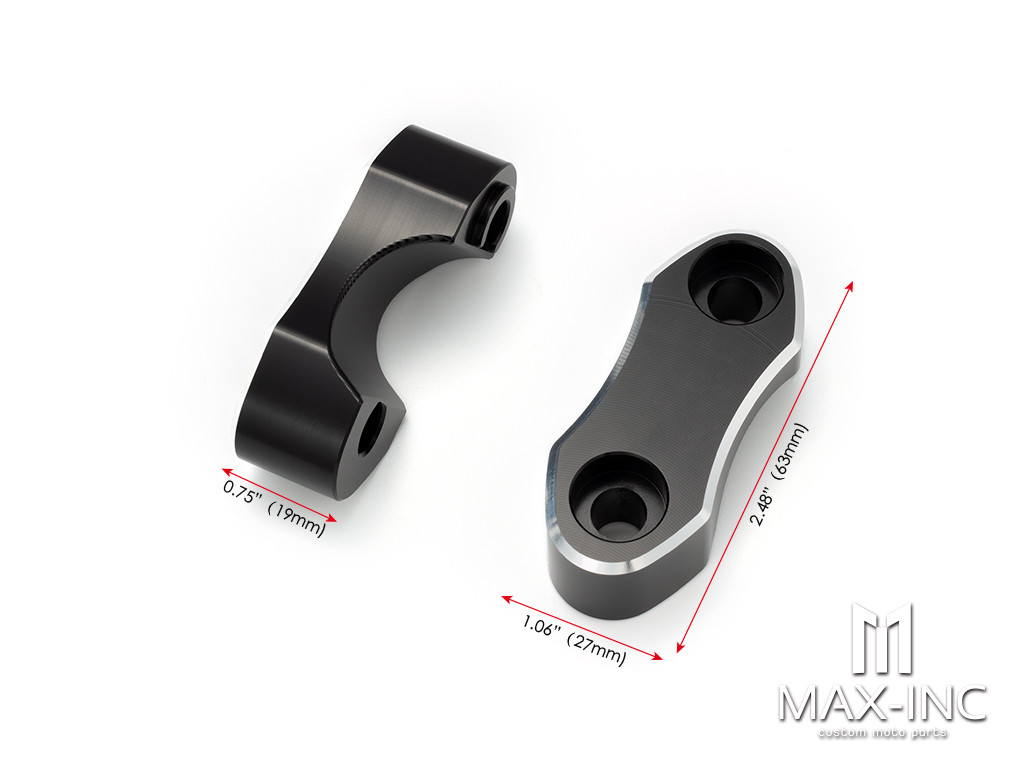 Motorcycle Handlebar Riser Mount Clamps Adaptor 22mm (7/8inch) For Dirt Bike ATV Quad CNC Aluminum Black Cut Motorcycle Accessories