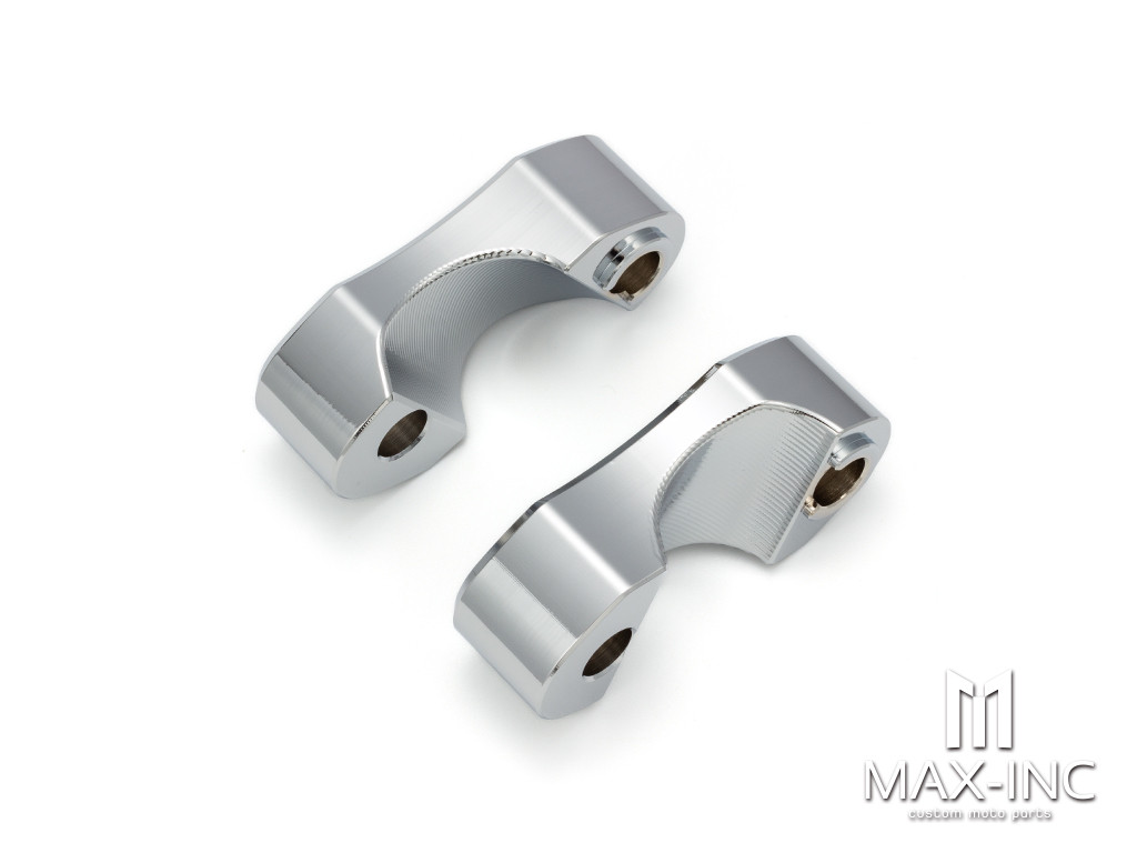 Motorcycle Handlebar Riser Mount Clamps Adaptor 22mm (7/8inch) For Dirt Bike ATV Quad CNC Aluminum Chrome Motorcycle Accessories