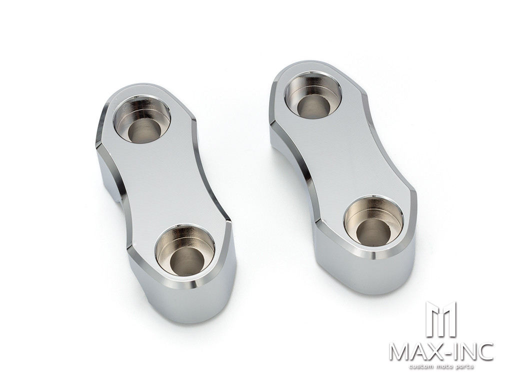 Motorcycle Handlebar Riser Mount Clamps Adaptor 22mm (7/8inch) For Dirt Bike ATV Quad CNC Aluminum Chrome Motorcycle Accessories