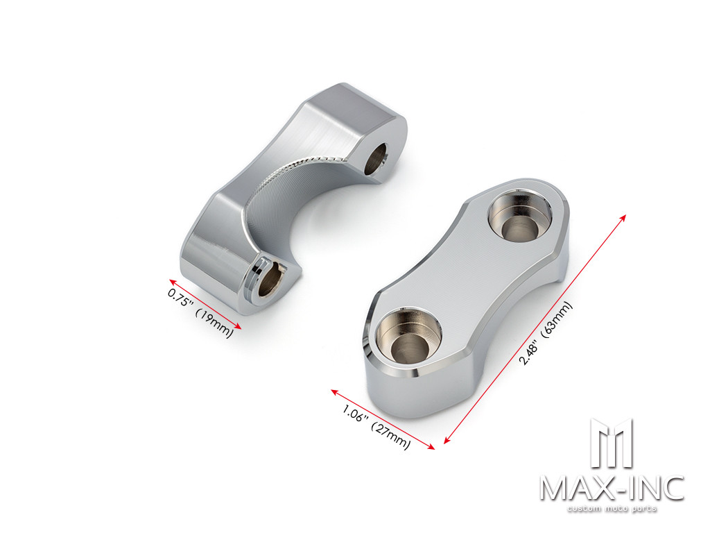 Motorcycle Handlebar Riser Mount Clamps Adaptor 22mm (7/8inch) For Dirt Bike ATV Quad CNC Aluminum Chrome Motorcycle Accessories