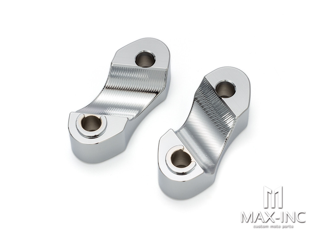 Motorcycle Handlebar Riser Mount Clamps Adaptor 22mm (7/8inch) For Dirt Bike ATV Quad CNC Aluminum Chrome Motorcycle Accessories