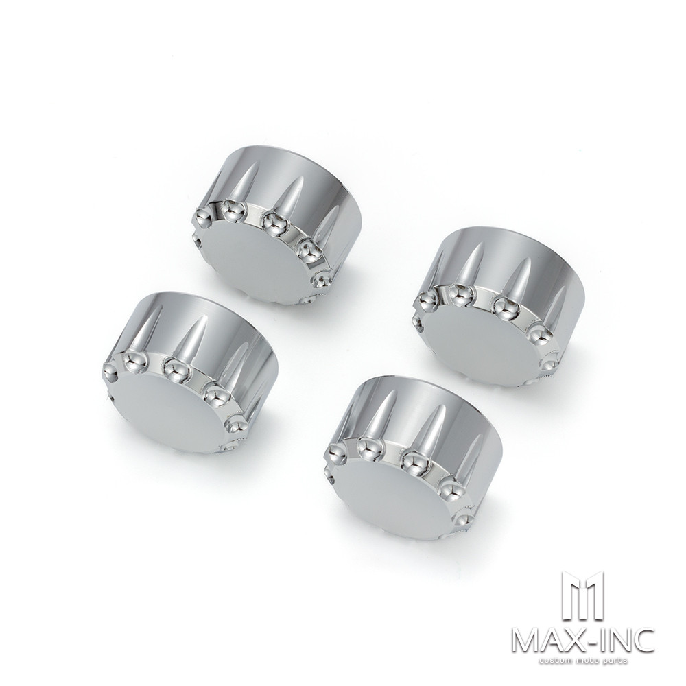 Chrome Motorcycle Front Axle Nut Covers Caps Aluminum Black/Chrome For Harley Sportster Touring Softail Dyna VRSC Fat Bob Wide Glide