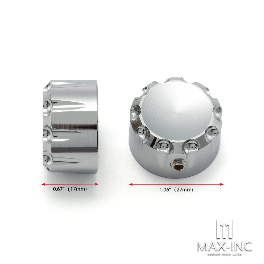 Chrome Motorcycle Front Axle Nut Covers Caps Aluminum Black/Chrome For Harley Sportster Touring Softail Dyna VRSC Fat Bob Wide Glide