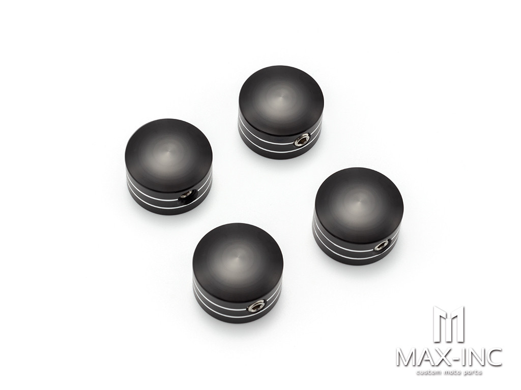 Motorcycle Front Axle Nut Covers Caps Aluminum Black For Harley Sportster Touring Softail Dyna VRSC Fat Bob Wide Glide