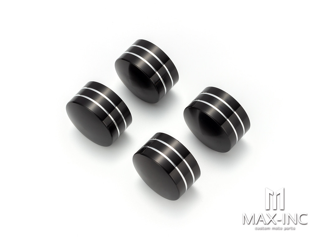 Motorcycle Front Axle Nut Covers Caps Aluminum Black For Harley Sportster Touring Softail Dyna VRSC Fat Bob Wide Glide