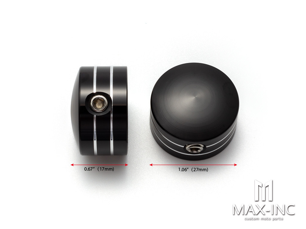 Motorcycle Front Axle Nut Covers Caps Aluminum Black For Harley Sportster Touring Softail Dyna VRSC Fat Bob Wide Glide