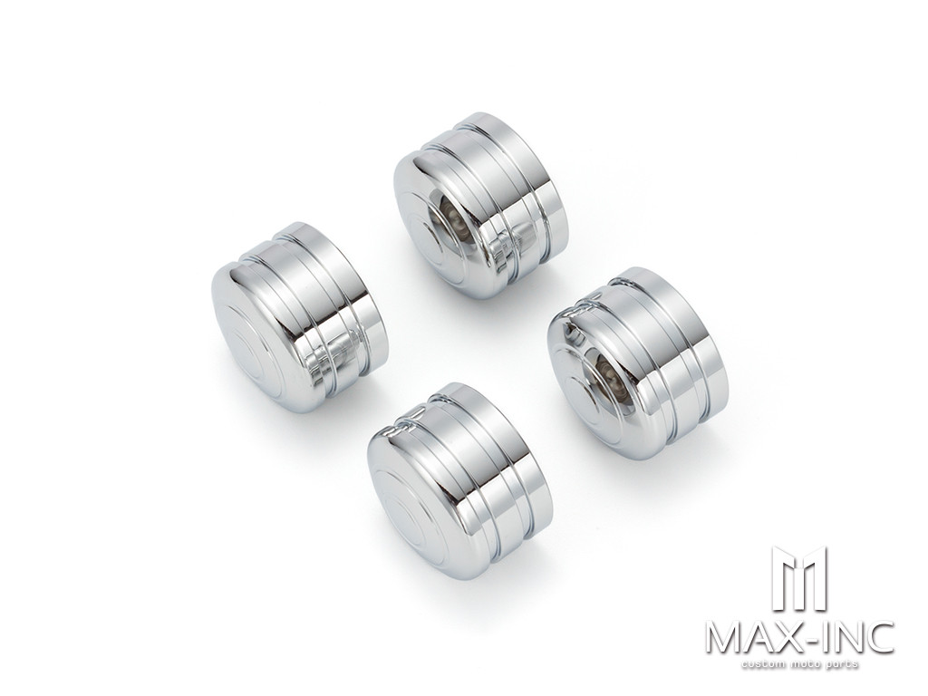 Motorcycle Front Axle Nut Covers Caps Aluminum Chrome For Harley Sportster Touring Softail Dyna VRSC Fat Bob Wide 