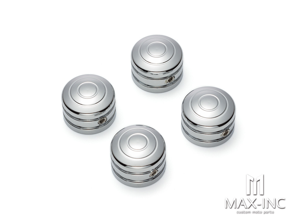 Motorcycle Front Axle Nut Covers Caps Aluminum Chrome For Harley Sportster Touring Softail Dyna VRSC Fat Bob Wide 