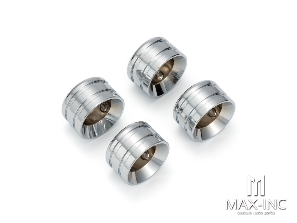 Motorcycle Front Axle Nut Covers Caps Aluminum Chrome For Harley Sportster Touring Softail Dyna VRSC Fat Bob Wide 