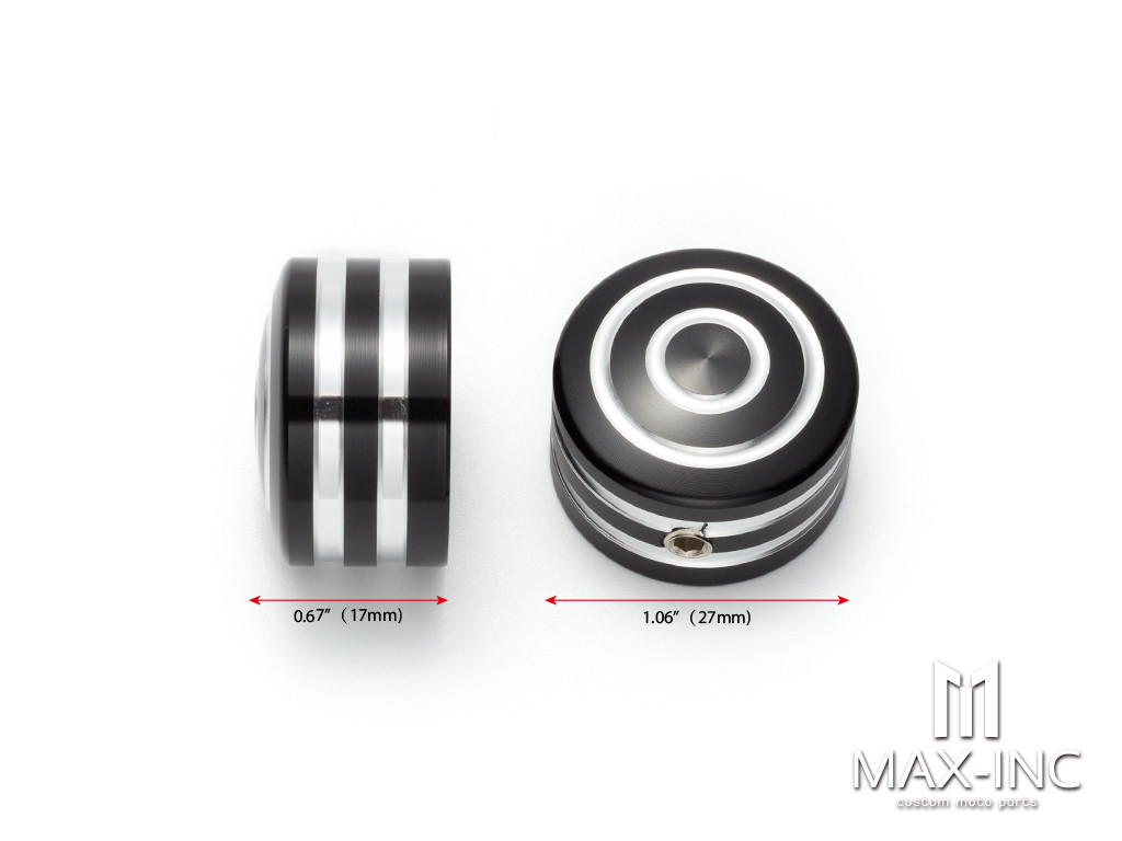 Motorcycle Front Axle Nut Covers Caps Aluminum Black Cut For Harley Sportster Touring Softail Dyna VRSC Fat Bob Wide Glide