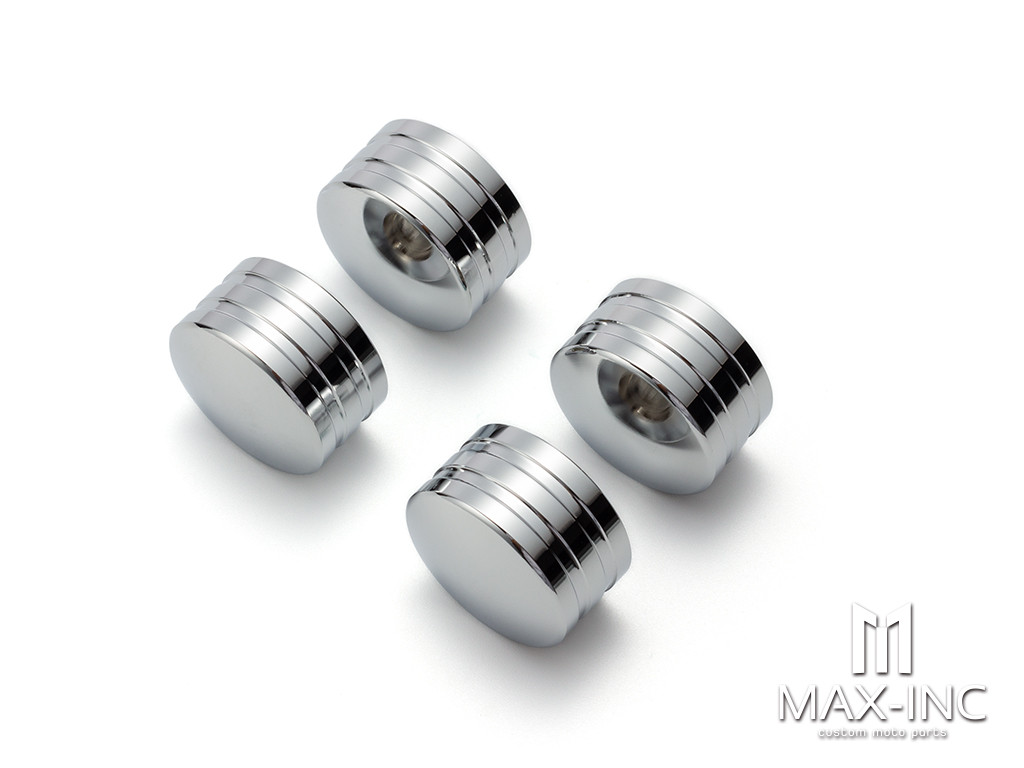 Motorcycle Front Axle Nut Covers Caps Aluminum Chrome For Harley Sportster Touring Softail Dyna VRSC Fat Bob 