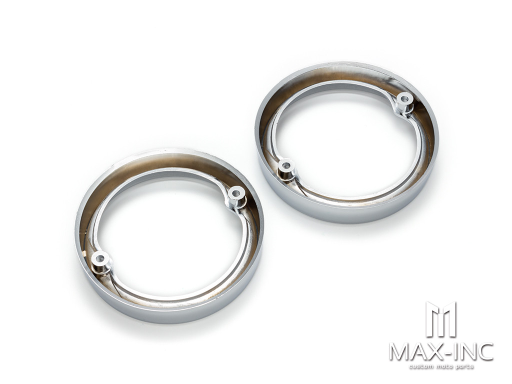 Chrome Smoked Motorcycle Turn Signal Light Bezels Indicator Lens Trim Ring Visor Cover For Harley Sportster XL Softail Dyna Touring FLHR FL