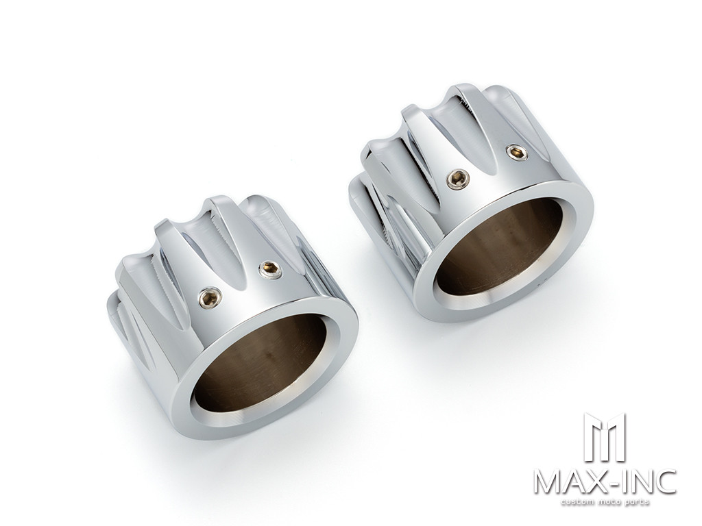 Motorcycle Front Axle Nut Covers Caps Aluminum Chrome For Harley Sportster Touring Softail Dyna VRSC Fat 