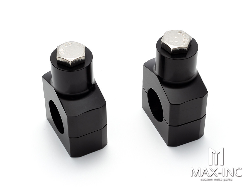 Black 25MM 1" Handlebar Risers Kit Mount Clamp Handle Bar Heightening Fixed for Harley Honda Kawasaki Suzuki XL 883 1200 Steed 400 600