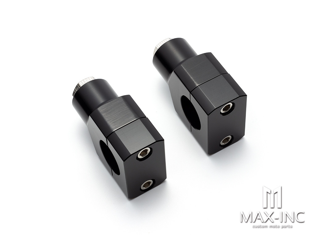 Black 25MM 1" Handlebar Risers Kit Mount Clamp Handle Bar Heightening Fixed for Harley Honda Kawasaki Suzuki XL 883 1200 Steed 400 600