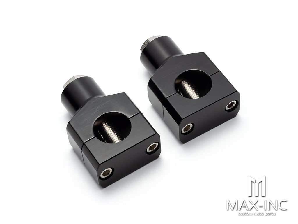 Black 25MM 1" Handlebar Risers Kit Mount Clamp Handle Bar Heightening Fixed for Harley Honda Kawasaki Suzuki XL 883 1200 Steed 400 600