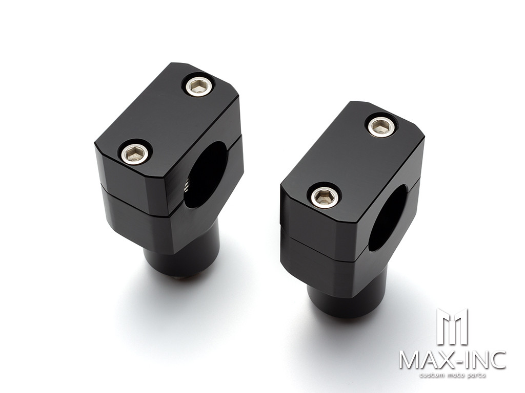 Black 25MM 1" Handlebar Risers Kit Mount Clamp Handle Bar Heightening Fixed for Harley Honda Kawasaki Suzuki XL 883 1200 Steed 400 600