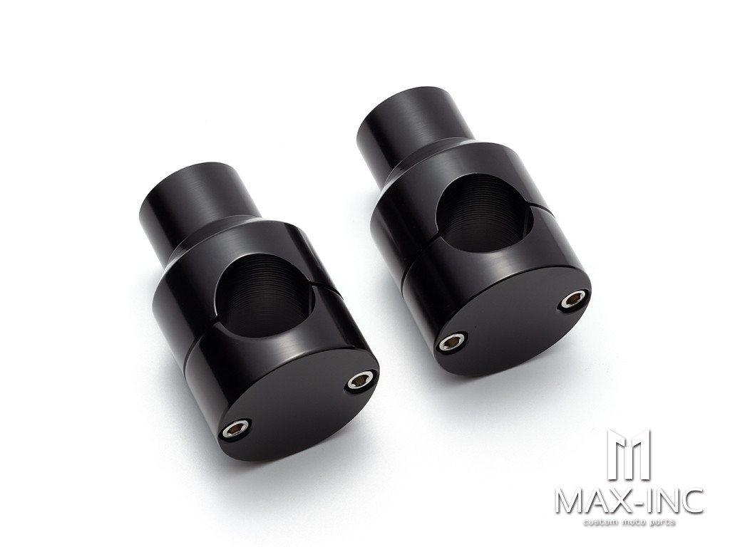 Black 25MM 1" Handlebar Risers Kit Mount Clamp Handle Bar Heightening Fixed for Harley Honda Kawasaki Suzuki XL 883 1200 Steed 400