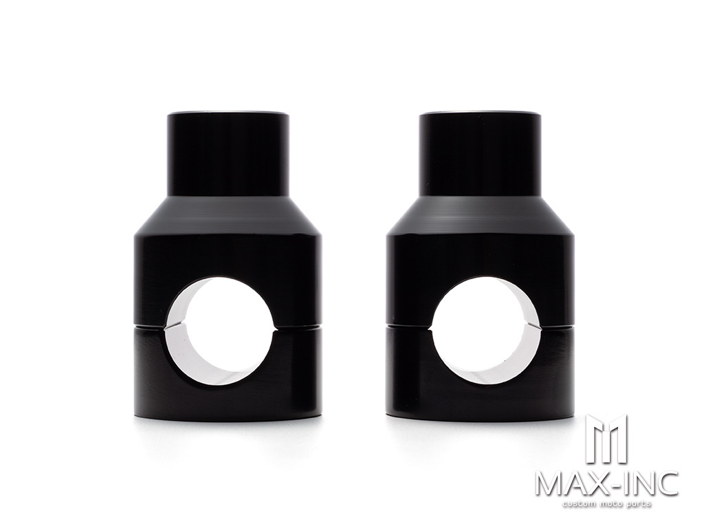 Black 25MM 1" Handlebar Risers Kit Mount Clamp Handle Bar Heightening Fixed for Harley Honda Kawasaki Suzuki XL 883 1200 Steed 400