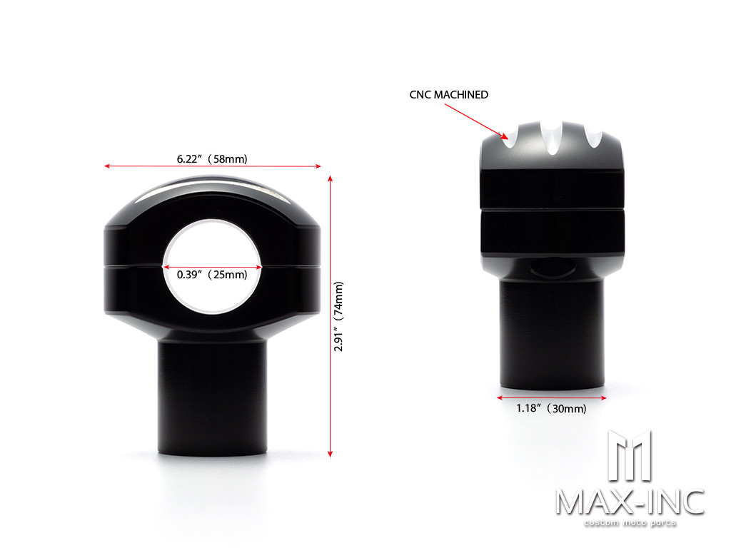 Black Cut 25MM 1" Handlebar Risers Kit Mount Clamp Handle Bar Heightening Fixed for Harley Honda Kawasaki Suzuki XL 883 1200 Steed 400 600