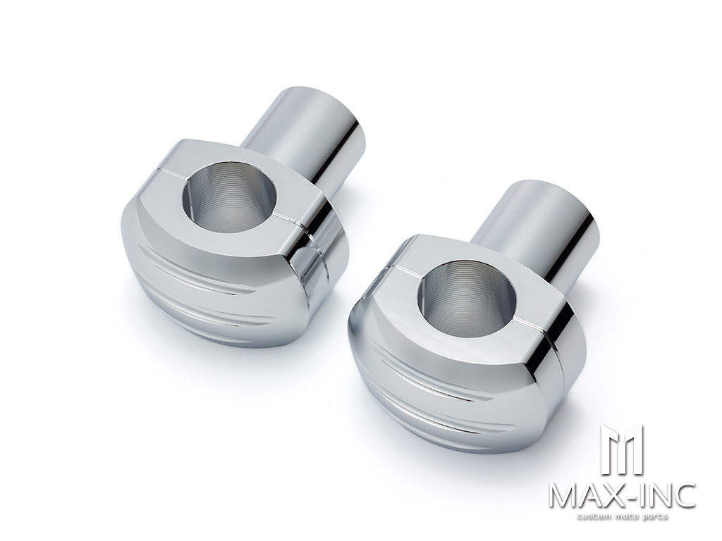 Chrome 25MM 1" Handlebar Risers Kit Mount Clamp Handle Bar Heightening Fixed for Harley Honda Kawasaki Suzuki XL 883 1200 Steed 400 600