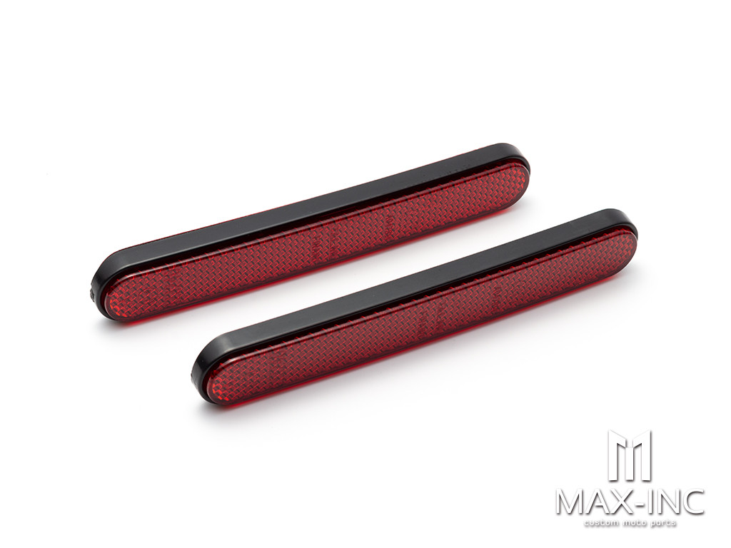 Motorcycle Front Fork Red Reflector Sticker Lower Legs Slider Safety Warning For Harley Dyna Softail Sportster 883 1200 Fatboy