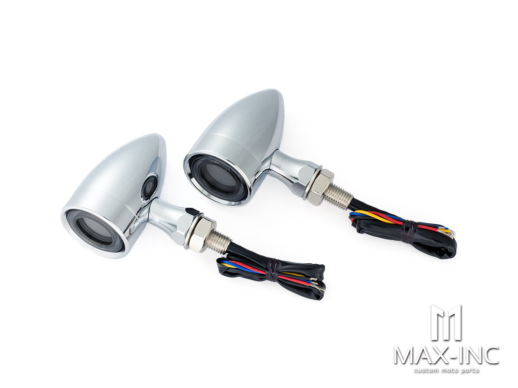Chrome Bullet LED Integrated Turn Signals (Turn / Tail / Stop)