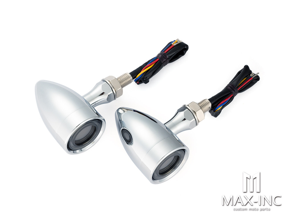 Chrome Bullet LED Integrated Turn Signals (Turn / Tail / Stop)