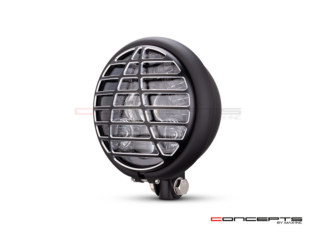 5.75 INCH MATTE BLACK / CONTRAST BATES LED MOD INTEGRATED HEADLIGHT - DRL+ TURN SIGNALS - ATEC