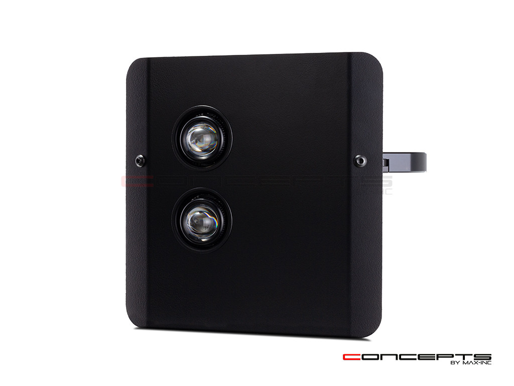 Omega Dual LED Projector Mini Headlight Mask -w/o clamps