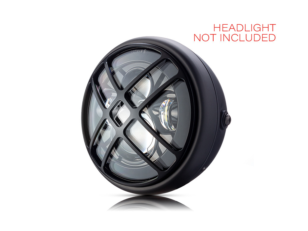 7 Inch CNC MACHINED ALUM HEADLIGHT COVER (Piece, Black, Titan)