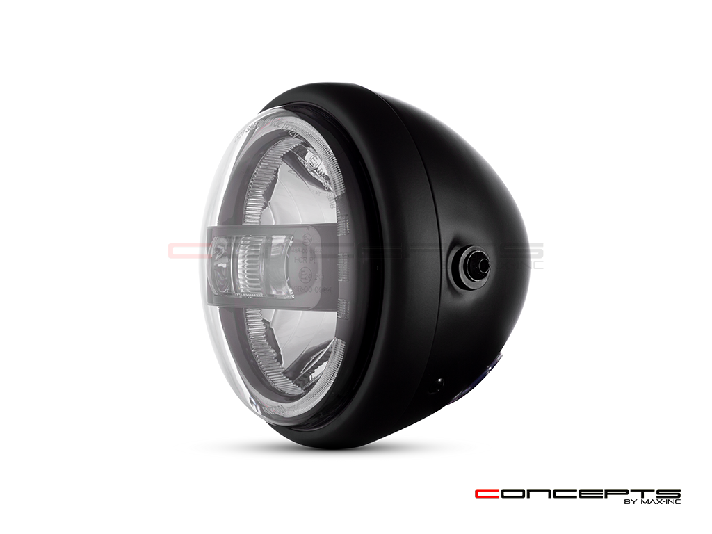 7.7" Matte Black Classic LED Headlight + DRL + Running Light